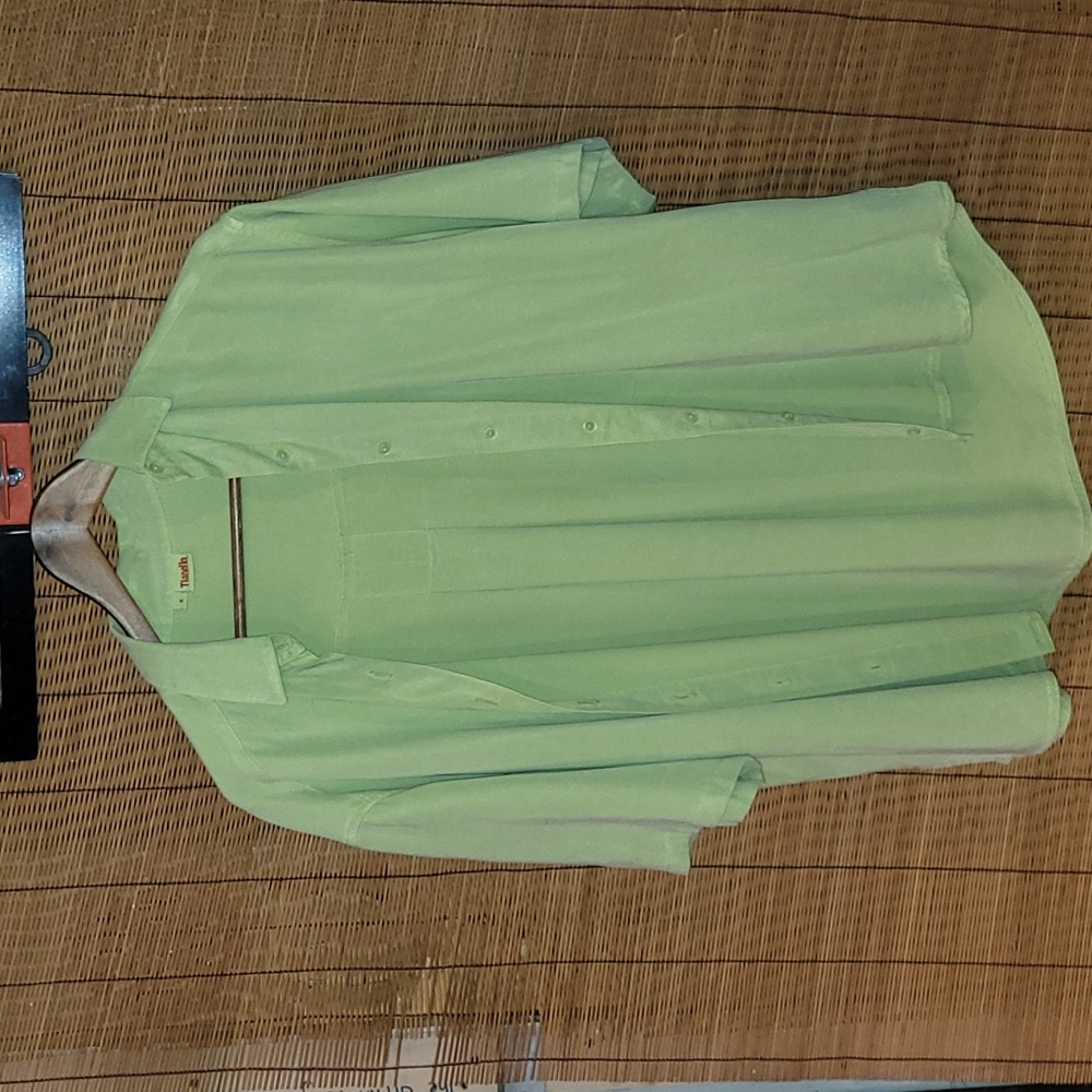 Vintage.  Made in USA. 100% Tencel. Camp shirt. Women's size S. But larger.